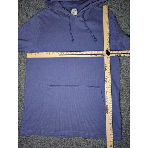 The North Face Hoodie Mens Large Purple Waffle Knit Thermal Pullover A7WS8 Logo - Picture 3 of 9